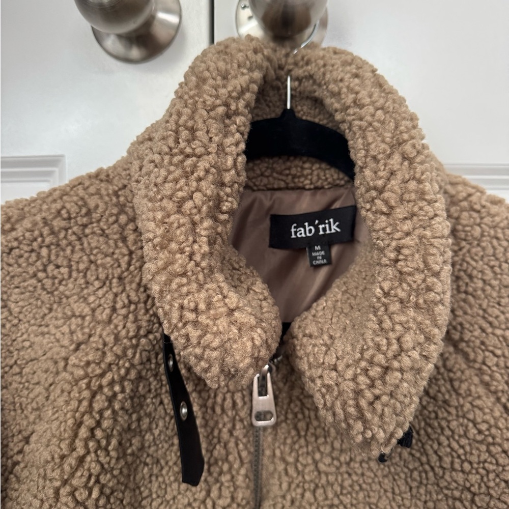 fab'rik Tan Teddy Jacket - Picture 2 of 2